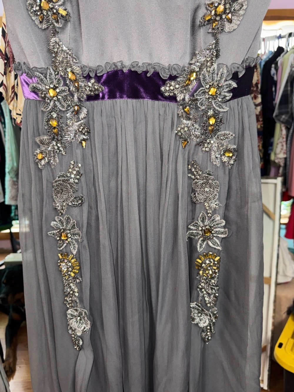 Authentic Alberta Ferretti Silk Beaded Maxi Dress Italy MSRP $4725 gala,goddess - Picture 9 of 17